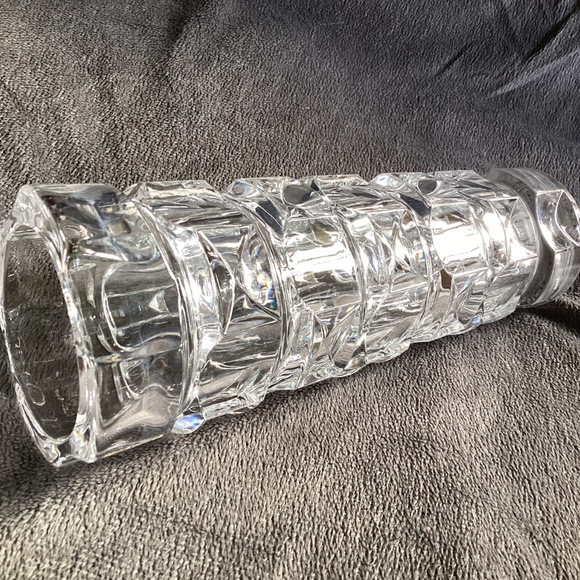 VINTAGE CRISTAL D’ARQUES FRANCE CLEAR  MID CENTURY MODERN VASE - Picture 10 of 15